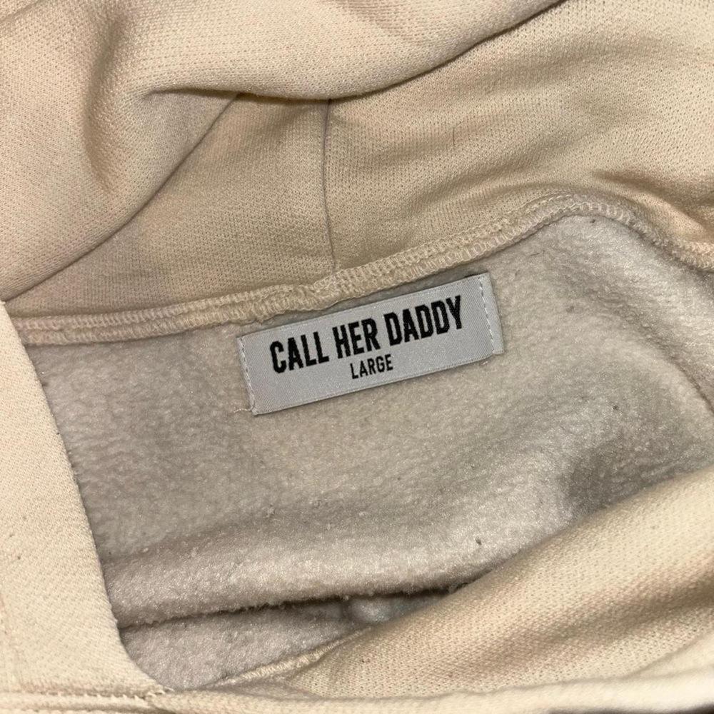 Call her Daddy Tan Hoodie Sweatshirt L - Picture 7 of 11